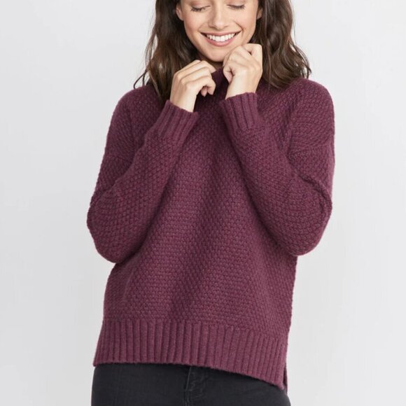 Marine Layer Women's Chunky Rib Knit Alpaca Wool Turtleneck Sweater - S - Picture 1 of 8